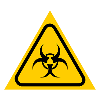 Знак «Карантин», Q13.2 (металл, сторона 200 мм)